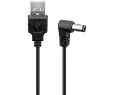 Goobay USB - 5,5 x 2,5 DC maitinimo adapteris, 1 m