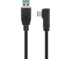 Goobay USB-C 90 ° - USB-A laidas, 2 m