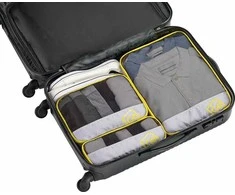 GoTravel Triple Packing Cubes -pakkauspussit, 3-osainen, keltainen