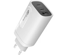 GP Battery GP GaN USB įkroviklis QuickChargeAdapter PD 2xUSB-C ir 1xUSB-A baltas 65W