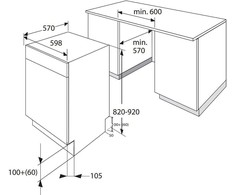 Indaplovė Gram OM 6100-90 TX/1 astianpesukone, teräs