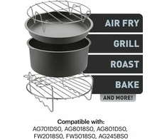 Gruzdintuvė OBH Nordica/Tefal Easy Fry priedų rinkinys, skirtas OBH Nordica XXL airfryer modeliams