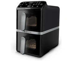 Gruzdintuvė Philips Ovi Stacked Dual Basket 4000 NA461/00 juoda-sidabrinė