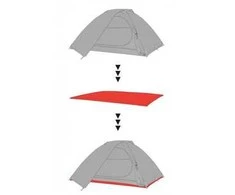 Hannah Outdoor Groundsheet 2 suojakangas, 155 x 225 cm, harmaa