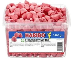 Haribo braškių skonio birūs saldainiai, 1,4kg