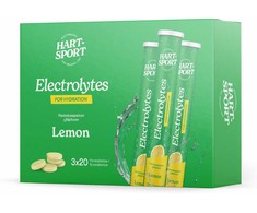 Hart-Sport Electrolytes Poretabletti, sitruuna, 3 x 20 tbl