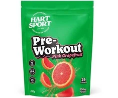 Hart-Sport prieš treniruotę skirtas gėrimas, rausvųjų greipfrutų, 250 g