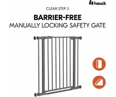 Hauck Clear Step 2 apsauginiai vartai, 75 - 80 cm, tamsiai pilki