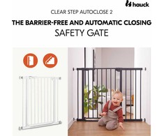 Hauck Clear Step Autoclose 2 apsauginiai vartai, 75 - 80 cm, balti