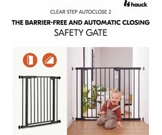 Hauck Clear Step Autoclose 2 -turvaportti, 75 - 80 cm, must