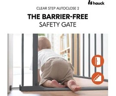 Hauck Clear Step Autoclose 2 apsauginiai vartai, 75 - 80 cm, pilki