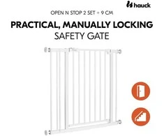 HAUCK apsauginių vartelių rinkinys su 9 cm prailginimu Open N Stop 2 , baltos spalvos, 597590