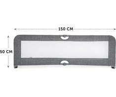 Hauck Sleep'n Safe Plus XL apsauginis barjeras, melanžinė pilka