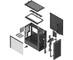 HAVN BF 360 kompiuterio korpusas, Midi bokštas, E-ATX, grūdintas stiklas – Juodas