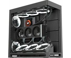 HAVN HS 420 VGPU PC-kompiuterio korpusas, Midi-Tower, E-ATX, Tempered Glass, PCIe 5.0 Riser Kabelis – juodos spalvos