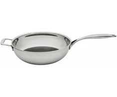Heirol Pro Steelsafe wok keptuvė, nerūdijantis plienas + nelipni danga, 28 cm