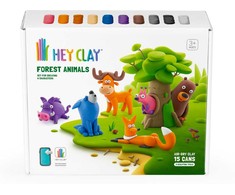 „Hey Clay Forest Animals“ rinkinys – spalvingi modeliuojantys vaikai – oro sauso molio rinkinys 15