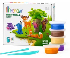 „Hey Clay Forest Animals“ rinkinys – spalvingi modeliuojantys vaikai – oro sauso molio rinkinys 15