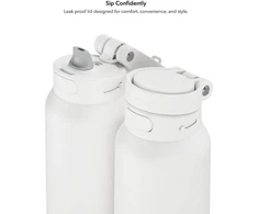 HidrateSpark PRO 2 älyjuomapullo pillillä, 0,95 l, valkoinen