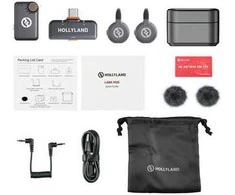 Hollyland LARK M2S Mini Combo Wireless Lavalier Microphone Mini Combo (Space Gray)