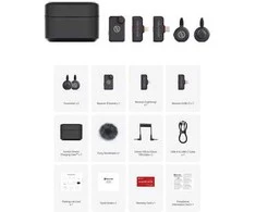 „Hollyland LARK M2S“ belaidis prisegamas mikrofonas (pilkos spalvos)