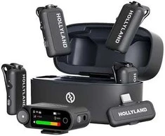 „Hollyland LARK MAX 2 Combo“ 4 asmenų versija su kamera ir imtuvu bei USB-C mikrofono imtuvu