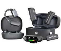 Hollyland LARK MAX 2 Ultimate Combo OWS monitorikuulokkeella + Camera RX + USB-C RX mikrofonijärjestelmä