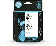 Hewlett Packard (HP) HP 305 -mustekasettipakkaus, musta ja kolmiväri