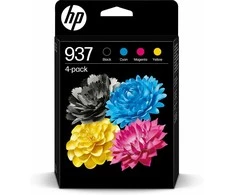 Hewlett Packard (HP) Originalios HP 937 CMYK rašalo kasetės 4 pak