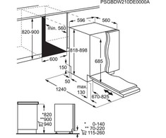Indaplovė AEG 7000 GlassCare astianpesukone, integroitava (FSE77728P)