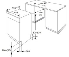 Indaplovė Gram OM 4330-90 RT/1 astianpesukone, valkoinen