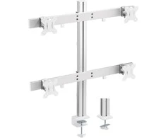 Laikiklis InLine® Aliuminio monitorius desk mount for 4 monitors iki 32", 8kg