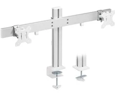 Laikiklis InLine® Aliuminio monitorius desk mount for 2 monitors iki 32", 8kg