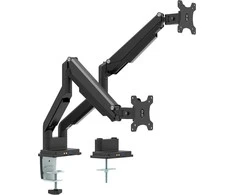 „InLine®“ stalinis laikiklis su keltuvu ir USB 3.0, kilnojamas, dviem ekranams iki 81 cm (32 colių) maks. 9kg