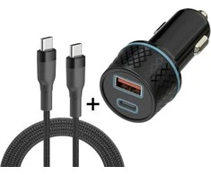 Insmat automobilinis įkroviklis USB-C, 25 W, juodas