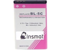 BlueStar Insmat BL-5C priedų baterija, 1050 mAh
