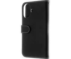 Insmat Exclusive Flip Case piniginės dėklas, Apple iPhone 16, juodas