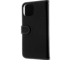 Insmat Exclusive Flip Case piniginės dėklas, iPhone 15, juodas