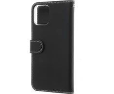 Insmat Exclusive Flip Case piniginės dėklas, iPhone 12 / 12 Pro, juodas