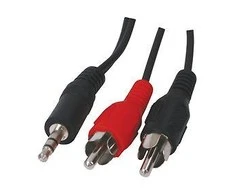 Intos InLine 2 x RCA kištukinis iki 3,5 mm kištukinis kabelis, 5 m