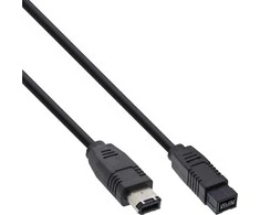Intos InLine FireWire 400 - 800 1394 -kaapeli 6/9-pinniä, 5 m