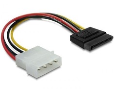 Intos InLine SATA kietojo disko maitinimo adapteris, 16 cm, 15 kontaktų moteriškas ir 4 kontaktų vyriškas
