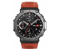 Išmanusis laikrodis Amazfit T-Rex 3, Nerudijančio plieno korpusas su rudos spalvos silikoniniu dirželiu