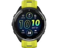 Išmanusis laikrodis Garmin Forerunner 965, Pilkos anglies spalvos korpusas su geltonos spalvos dirželiu