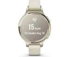 Išmanusis laikrodis Garmin Lily® 2 Active, Pilkšvos aukso spalvos su kreminės spalvos silikoniniu dirželiu