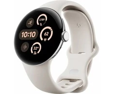Išmanusis laikrodis „Google Pixel Watch 3“ su „Wi-Fi“ ekranu, 41 mm, porceliano / poliruoto sidabro spalvos
