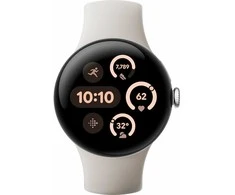 Išmanusis laikrodis „Google Pixel Watch 3“ su „Wi-Fi“ ekranu, 41 mm, porceliano / poliruoto sidabro spalvos