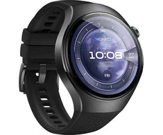 Išmanusis laikrodis Huawei Watch 5 (46mm), Juodos spalvos nerūdijančio plieno korpusas su juodos spalvos fluoroelastomero dirželiu