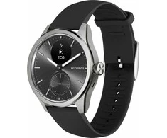 Išmanusis laikrodis Withings Scanwatch 2, 42 mm,  Sidabrinės spalvos korpusas su juodos spalvos dirželiu