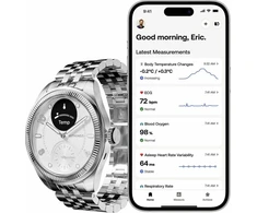 Išmanusis laikrodis Withings Scanwatch Nova Brilliant 39mm Titanium Sidabrinis